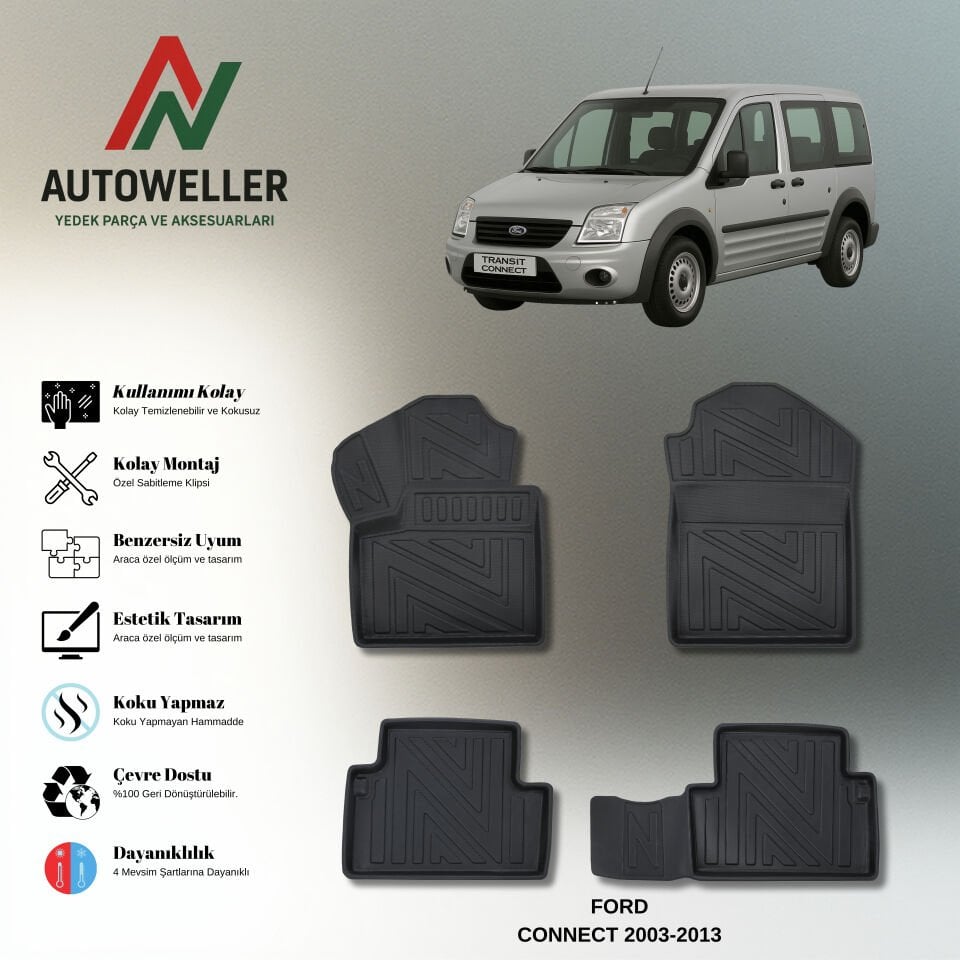 Ford Connect 2002-2013 Havuzlu Paspas