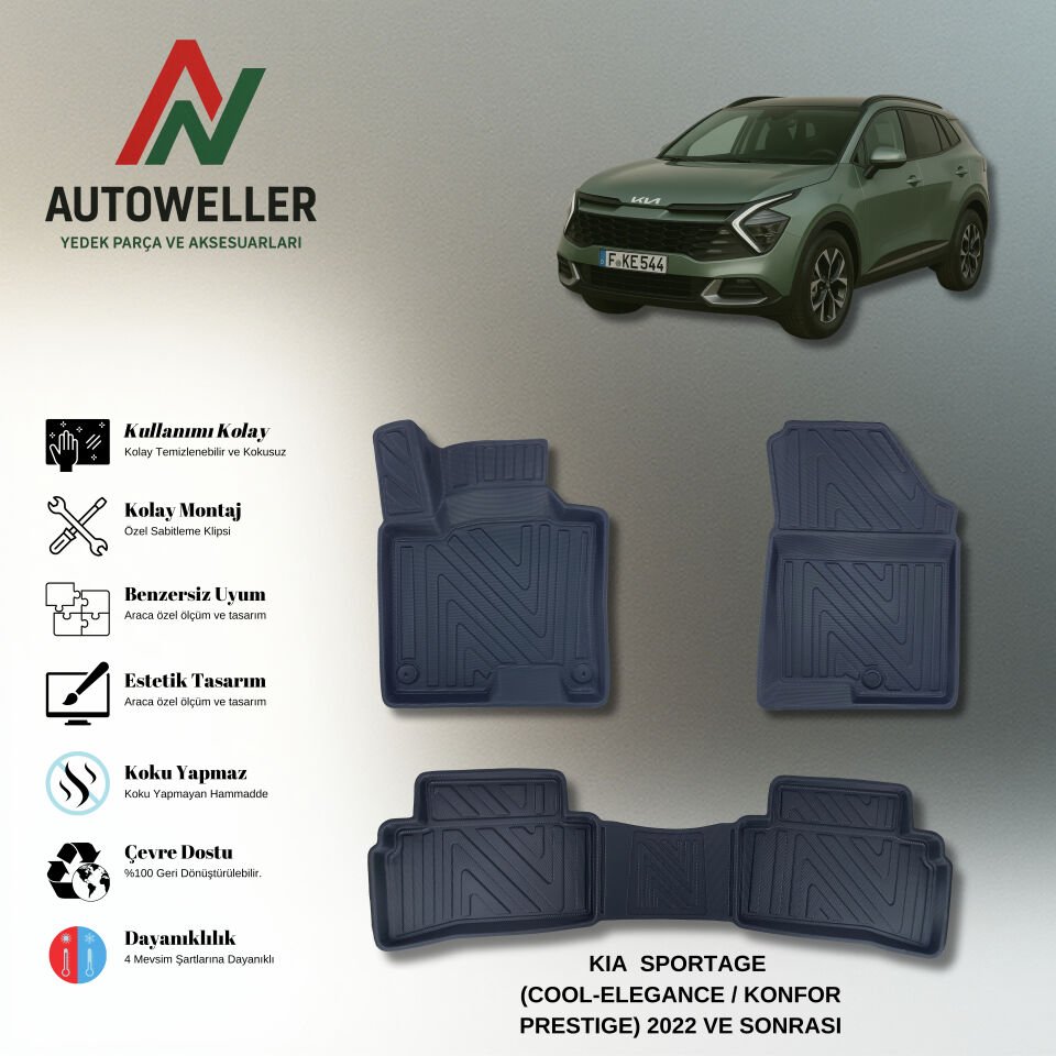 Kia Sportage 2022 Sonrası Havuzlu Paspas | Cool-Elegance Konfor-Prestige