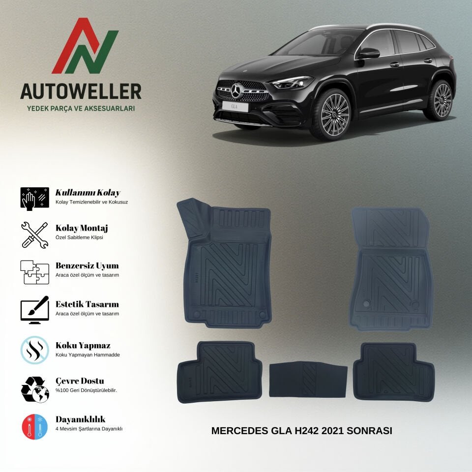 Mercedes-Benz GLA H247 2021 Sonrası Havuzlu Paspas