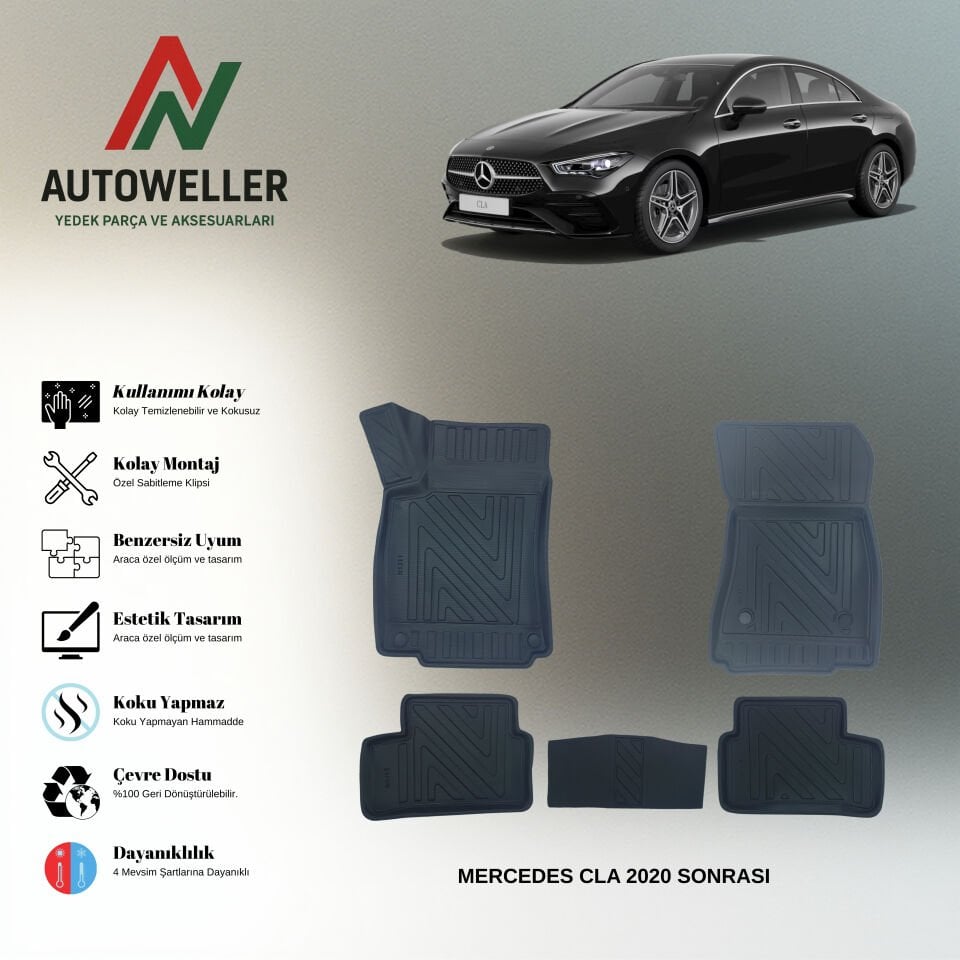 Mercedes-Benz CLA 2020 Sonrası Havuzlu Paspas