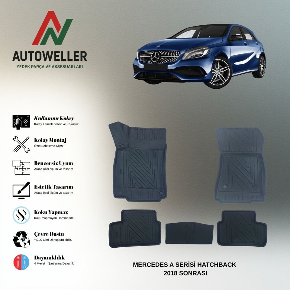 Mercedes-Benz A Serisi 2018 Sonrası W177 Havuzlu Paspas | Hatchback