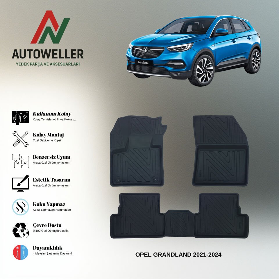 Opel Grandland 2021-2024 Havuzlu Paspas
