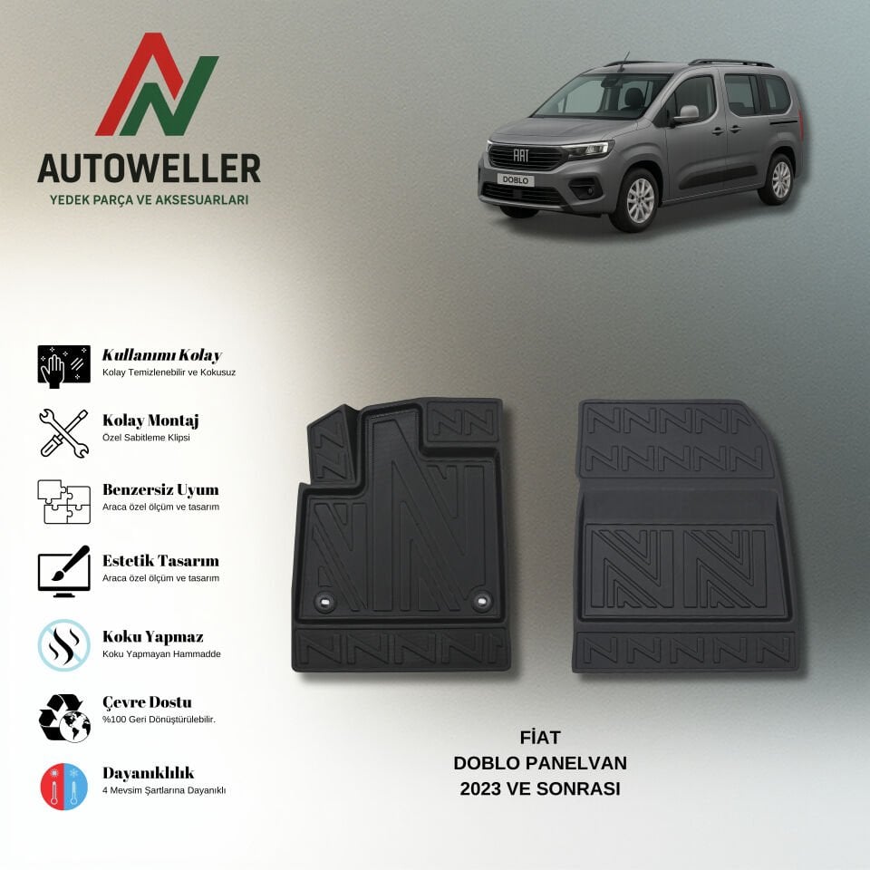 Fiat Doblo Panelvan 2023 Sonrası Havuzlu Paspas