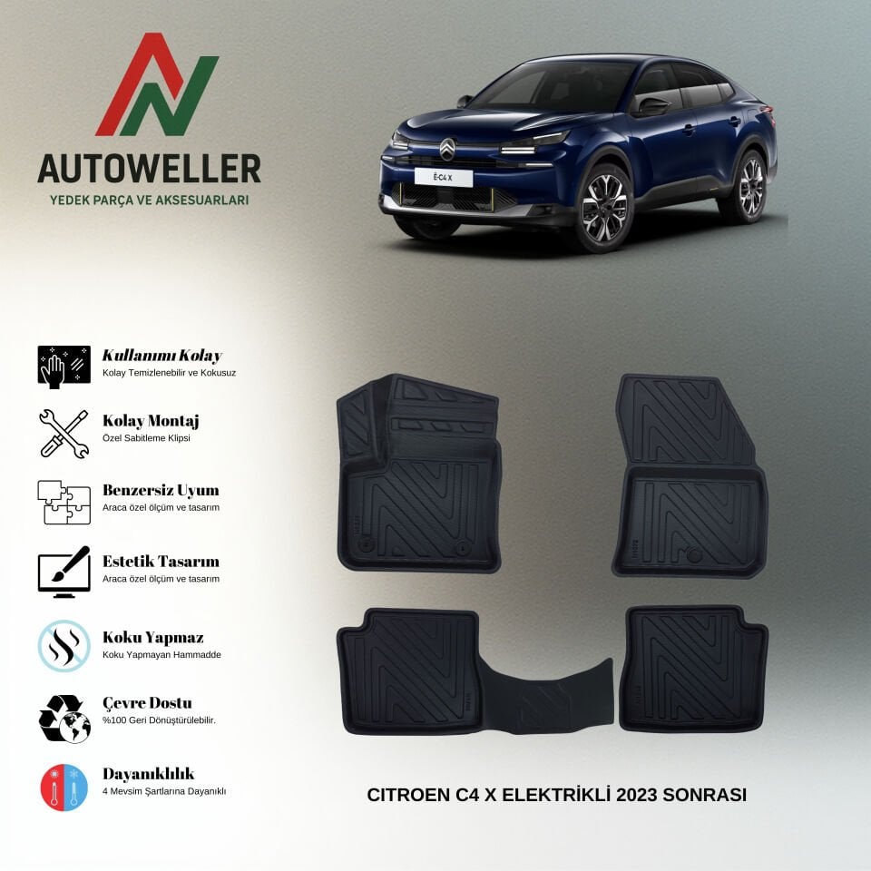 Citröen E-C4 X 2023 Sonrası Havuzlu Paspas