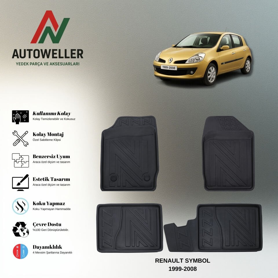 Renault Symbol 1999-2008 Havuzlu Paspas