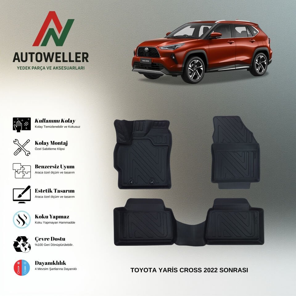 Toyota Yaris Cross 2022 Sonrası Havuzlu Paspas
