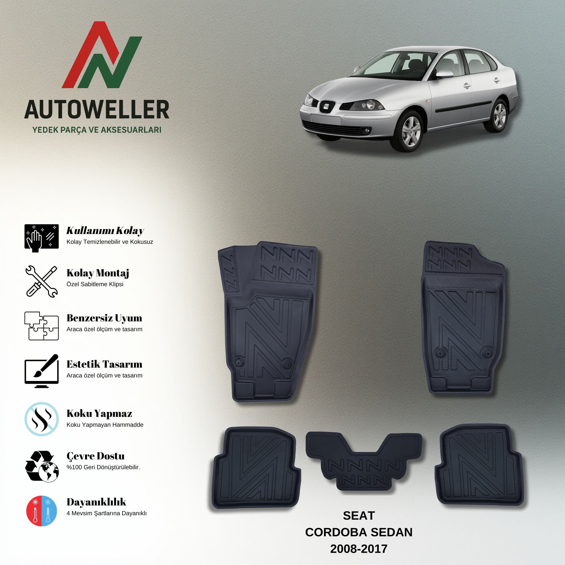 Seat İbiza 2002-2008 Havuzlu Paspas