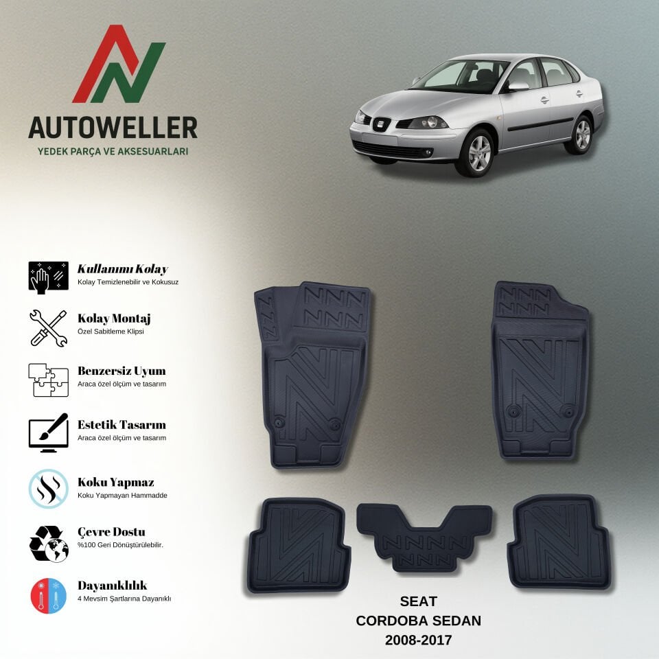 Seat İbiza 2002-2008 Havuzlu Paspas