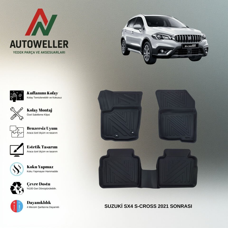 Suzuki SX4 S-Cross 2021 Sonrası Havuzlu Paspas