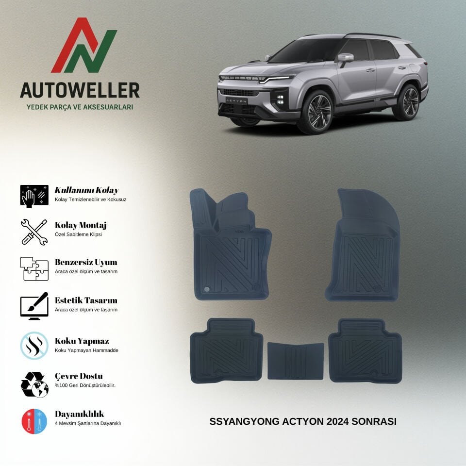 SsangYong Actyon 2024 Sonrası Havuzlu Paspas