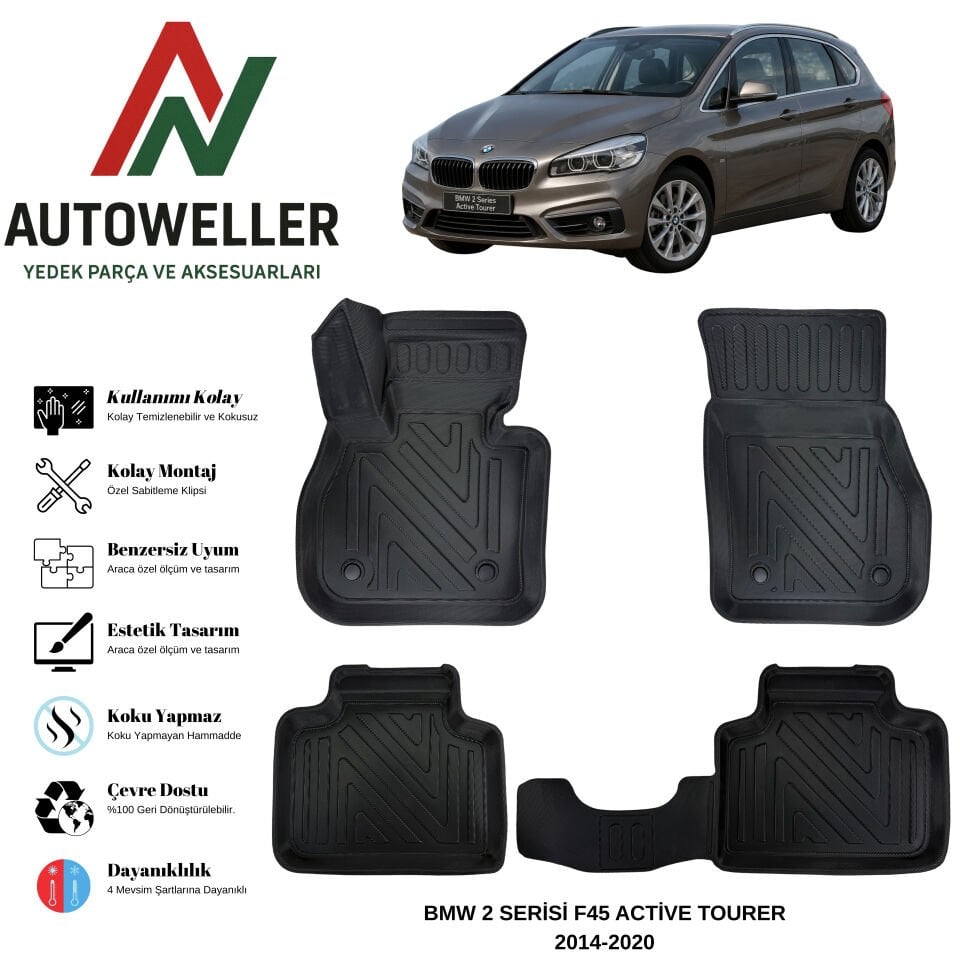 Bmw 2 Serisi F45 Active Tourer 2014-2020 Havuzlu Oto Paspas
