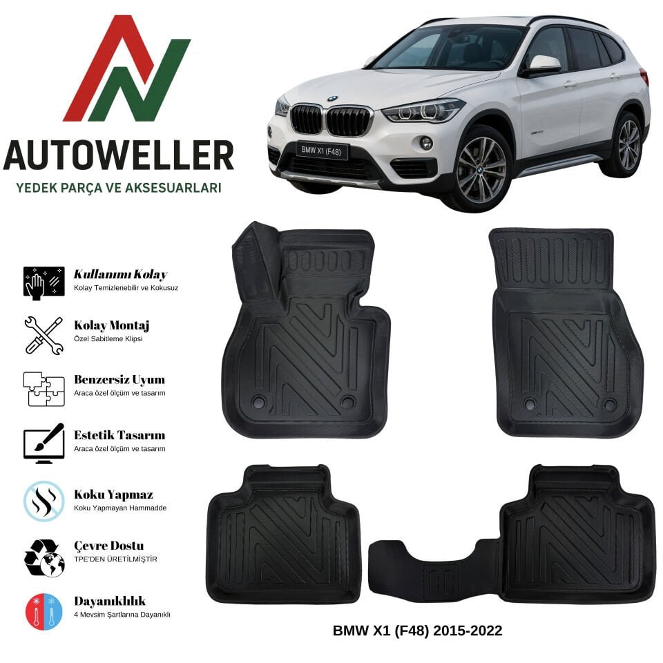 Bmw X1 (F48) 2015-2022 Havuzlu Oto Paspas