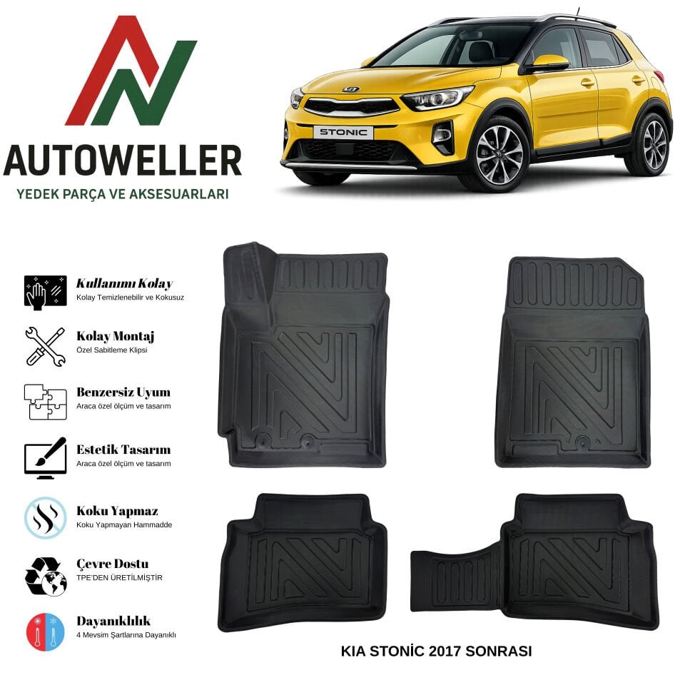 Kia Stonic 2017 Sonrası Havuzlu Oto Paspas