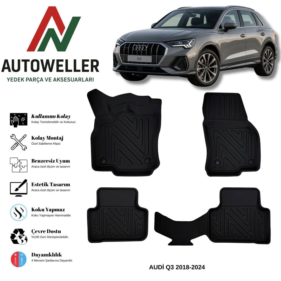 Audi Q3 2018-2024 Havuzlu Oto Paspas