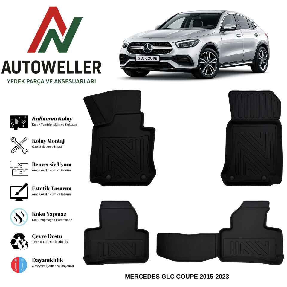 Mercedes-Benz GLC COUPE 2015-2023 Havuzlu Oto Paspas