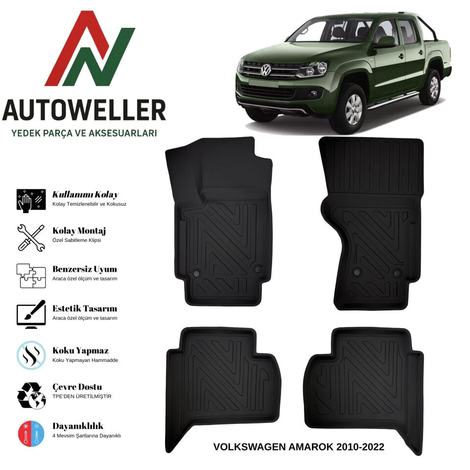 Volkswagen Amarok 2010-2022 Havuzlu Oto Paspas