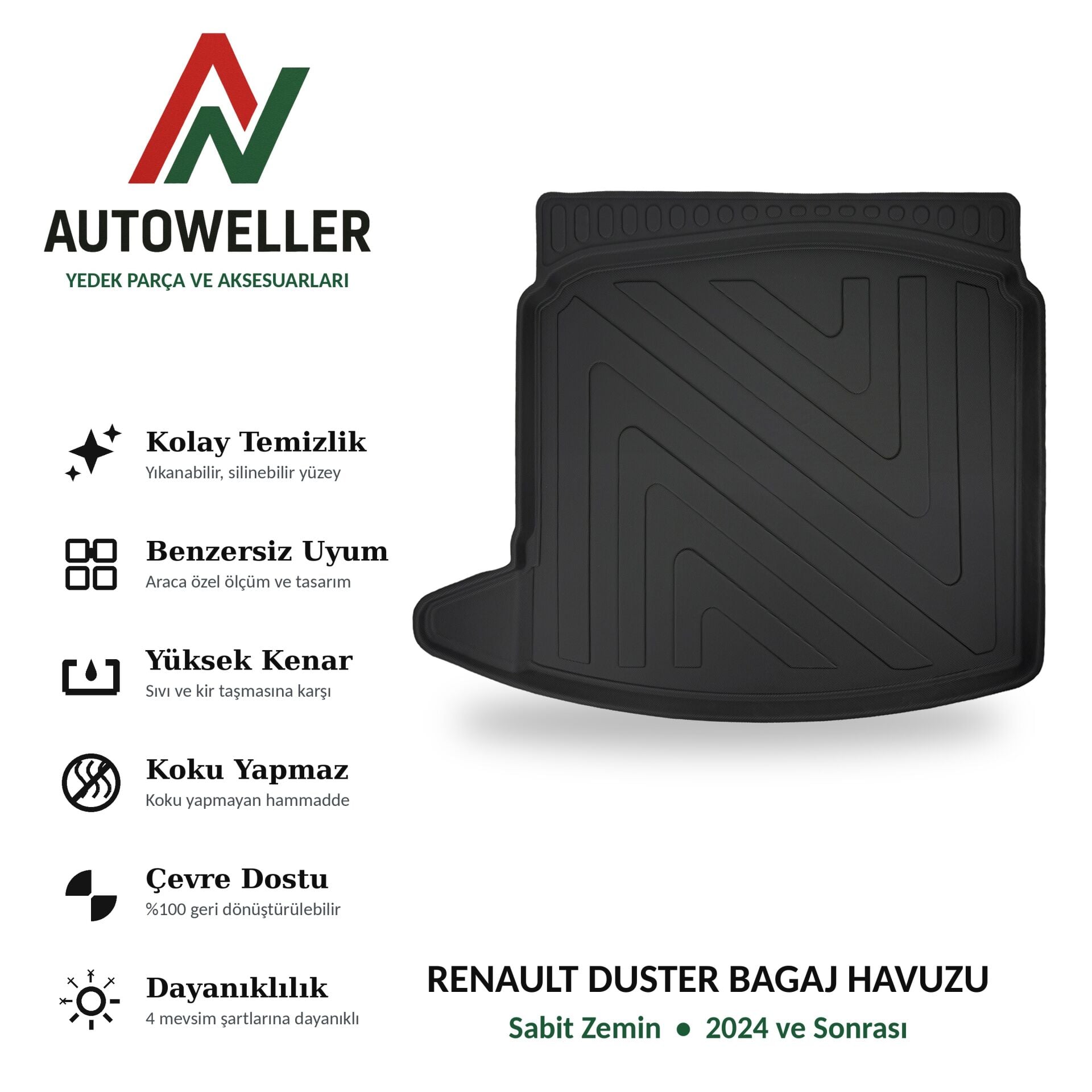 Renault Duster 2024 Sonrası Bagaj Havuzu | Sabit Zemin