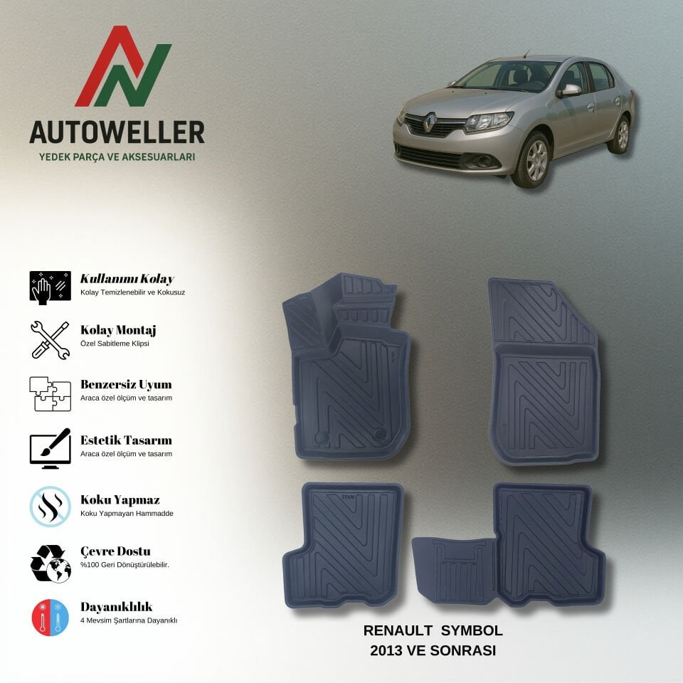 Renault Symbol 2013-2021 Havuzlu Paspas