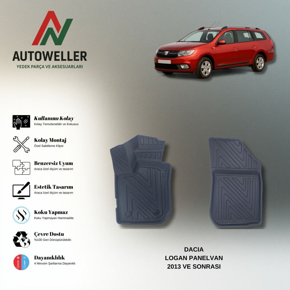 Dacia Logan Panelvan 2013 Sonrası Havuzlu Paspas
