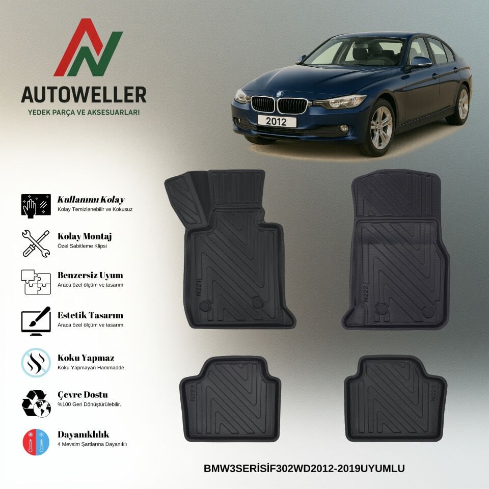 Bmw 3 Serisi F30 2012-2019 Havuzlu Paspas | 2WD