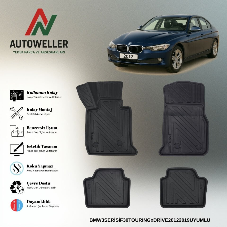 Bmw 3 Serisi F31 2012-2019 Touring Havuzlu Paspas | xDrive