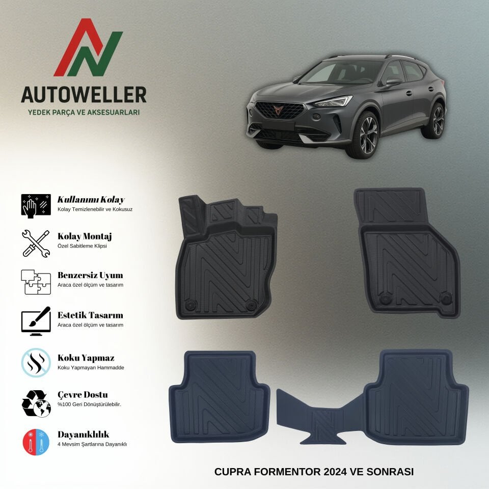 Cupra Formentor 2024 Sonrası Havuzlu Paspas | e-Tsi