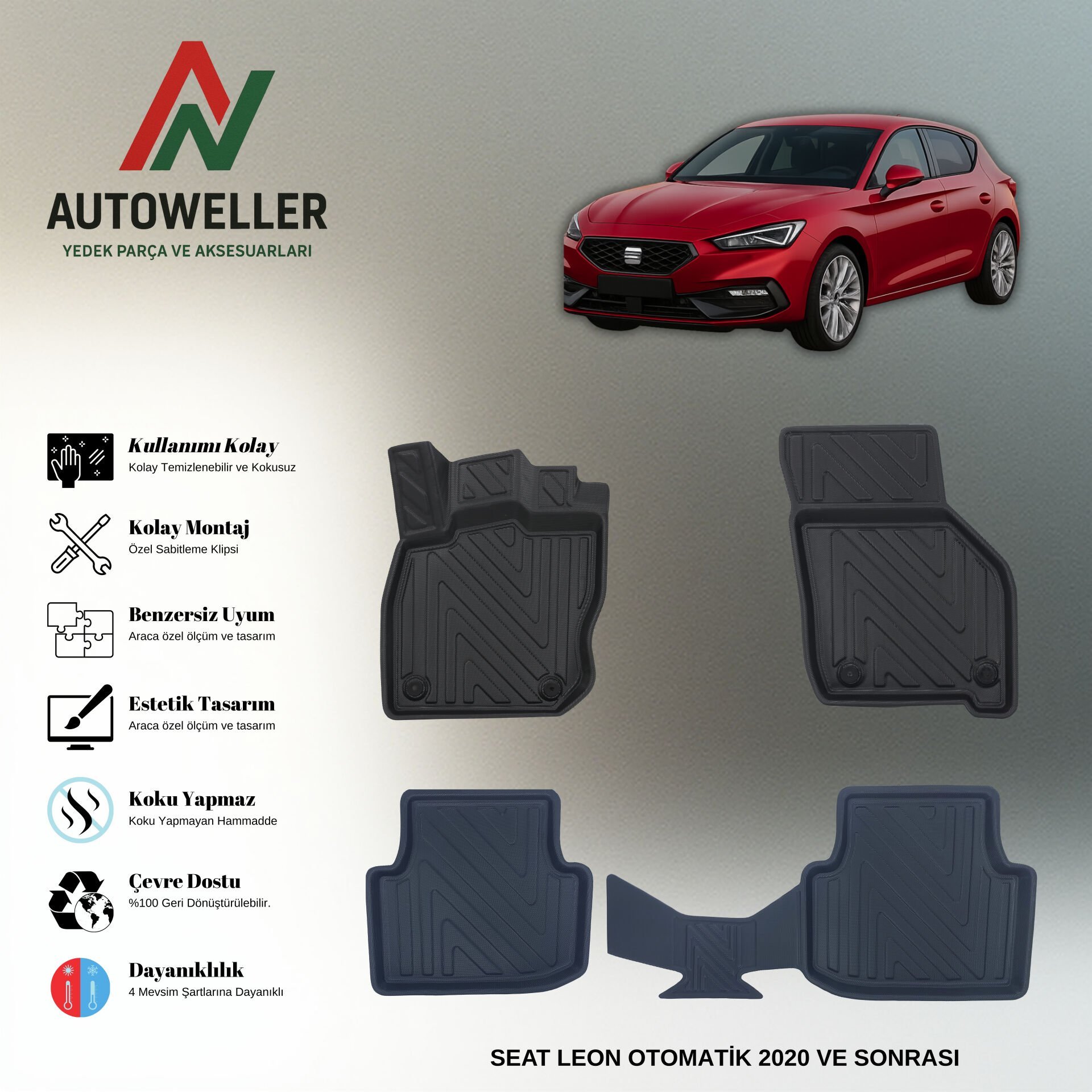 Seat Leon 2020 Sonrası Havuzlu Paspas | e-Tsi