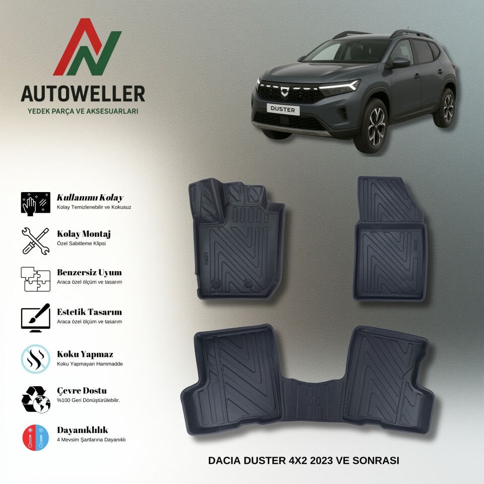 Dacia Duster 2023 Sonrası Havuzlu Paspas | 4x2
