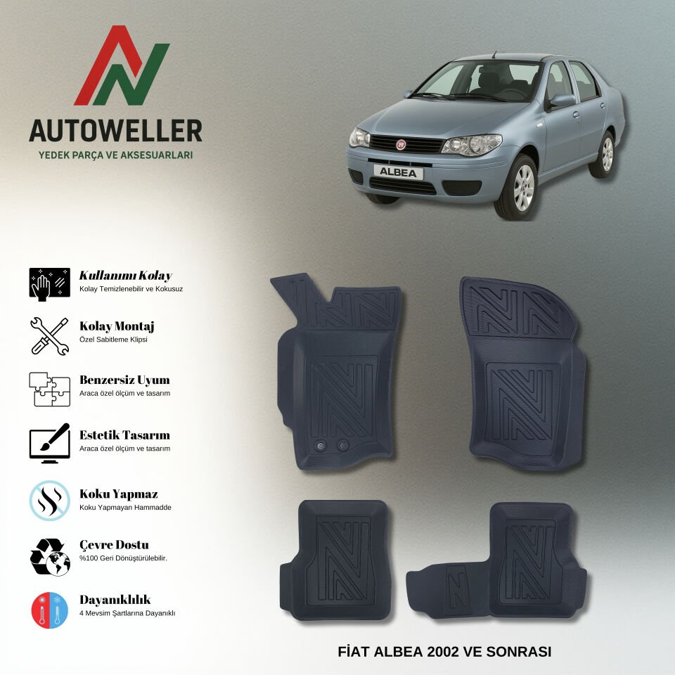 Fiat Albea 2002 Sonrası Havuzlu Paspas