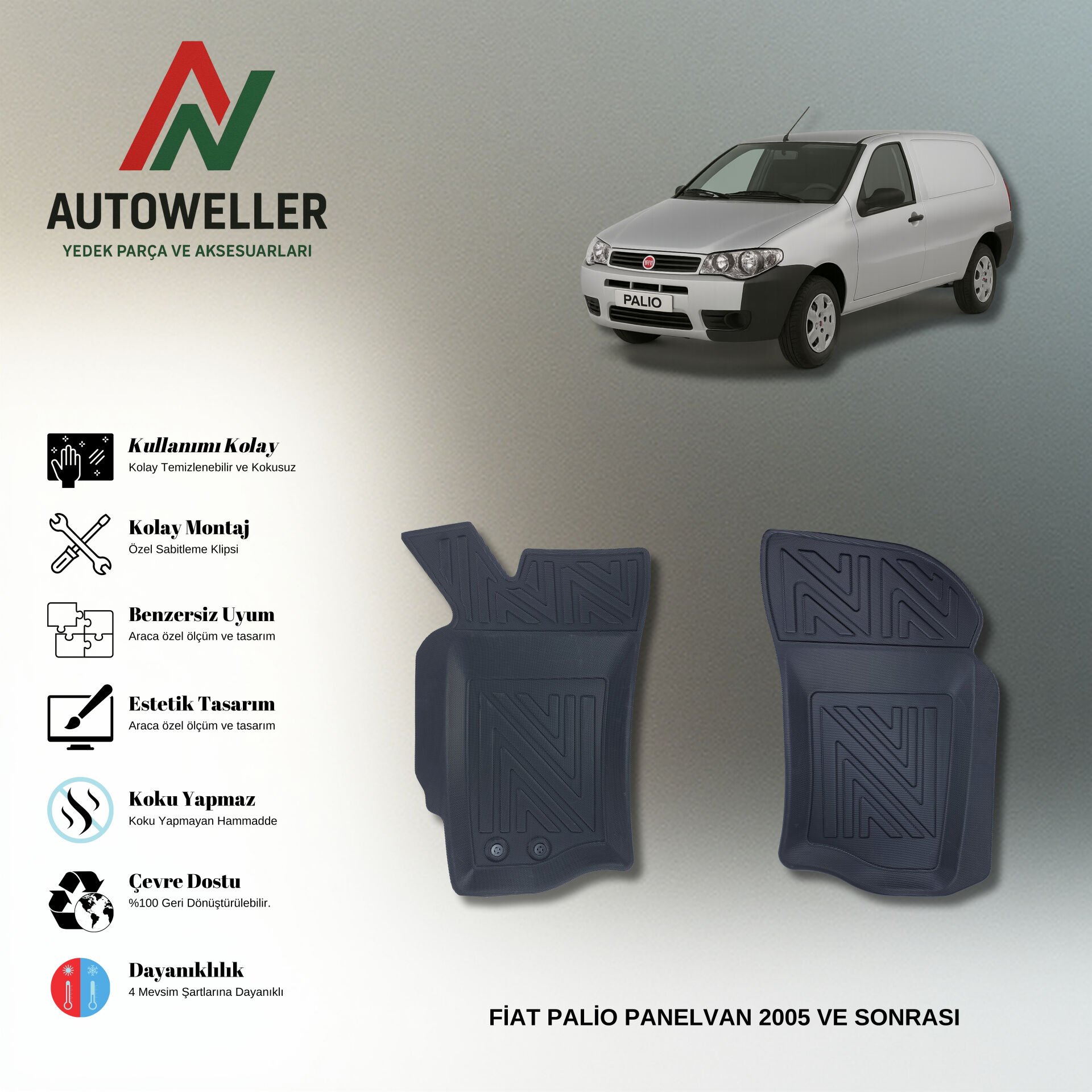 Fiat Palio 2003-2011 Havuzlu Paspas | Panelvan 3 Kapı