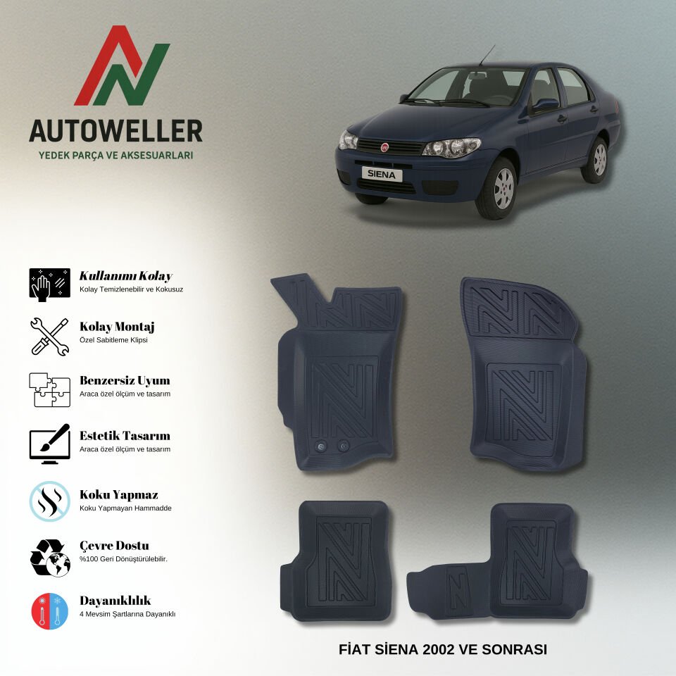 Fiat Siena 2002 Sonrası Havuzlu Paspas