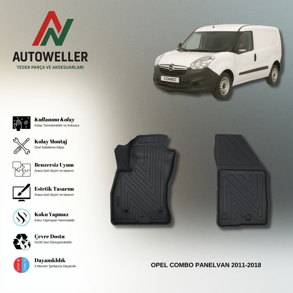 Opel Combo 2011-2018 Havuzlu Paspas | Panelvan