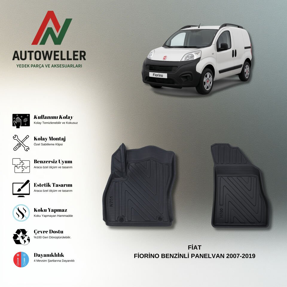 Fiat Fiorino Benzinli 2007-2019 Panelvan Havuzlu Paspas